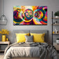Abstract Circular Modern Wall Art Canvas Office Home Room Framed 120x60cm