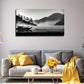 Serene Black & White Misty Wall Art Canvas Office Home Room Framed 120x60cm