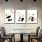 3pcs Cute Panda Nursery Playful Joyful Perfect Wall Art Set Canvas Framed 40x60cm - High Quality Print 100% Australian Made Wall Canvas Ready to Hang