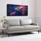 Vibrant Parrot with Tropical Wall Art canvas office home room framed 120x60cm