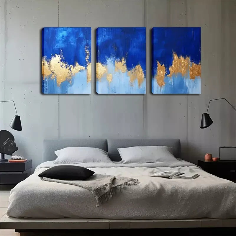 3pcs Abstract Color Patterns Wall Art Set Canvas Framed 40x60cm - High Quality Print 100% Australian Made Wall Canvas Ready to Hang