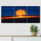 3pcs Dark Autumn Tree Light Shine Perfect Wall Art Set Canvas Framed 40x60cm - High Quality Print 100% Australian Made Wall Canvas Ready to Hang
