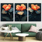 3pcs Moody Floral Dark Academia Metal Print Ready to Hang Art