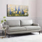 Thick Brush Outline Yellow Flow Wall Art Canvas Office Home Room Framed 80x45cm