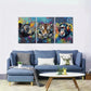 3pcs Funny Animal Poster Pop Street Metal Print Ready to Hang Art