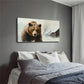 Grizzly Bear Wildlife Serene Wall Art Canvas Office Home Room Framed 120x60cm