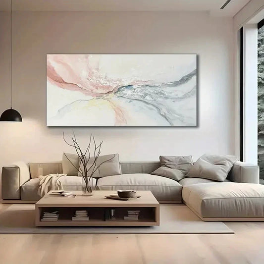 Bohemian Abstract Oil Painting Wall Art canvas office home room framed 120x60cm