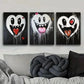 3pcs Ghostly Smile Design Darkness Perfect Wall Art Set Canvas Framed 40x60cm - High Quality Print 100% Australian Made Wall Canvas Ready to Hang