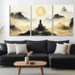 3pcs Tranquil Zen Mountain Landscape Prefect Wall Art Set Canvas Framed 40x60cm - High Quality Print 100% Australian Made Wall Canvas Ready to Hang