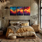3pcs Abstract Patterns, Cloud and Light  Wall Art Set Canvas Framed 40x60cm - High Quality Print 100% Australian Made Wall Canvas Ready to Hang