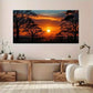 Golden Sunset Silhouette wall canvas office home room framed 120x60cm