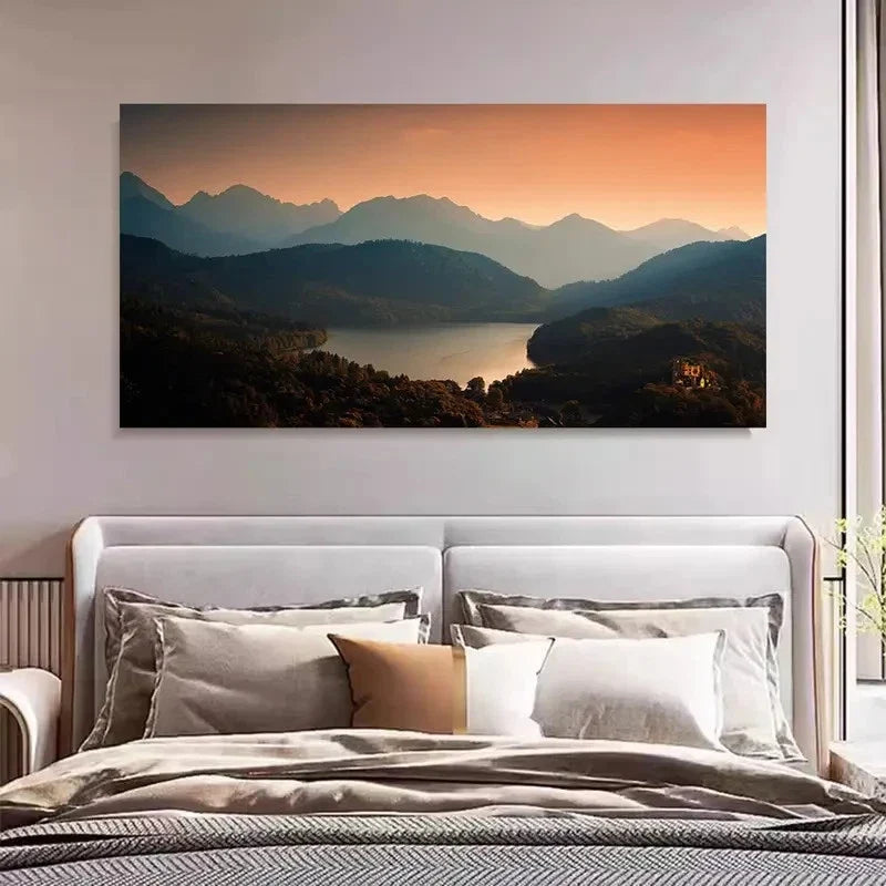 Natural Scenery Decorative Wall Art Canvas Office Home Room Framed 120x60cm