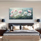 Pink Poppies Bloom Wildflower Wall Art Canvas Office Home Room Framed 120x60cm