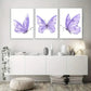 3pcs  Modern Rustic Art Deco Butterfly Metal Print Ready to Hang Art