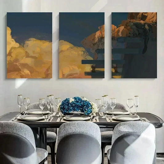 3pcs Japanese Manga Art Anime Metal Print Ready to Hang Art