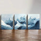 3pcs Abstract Mountain Triptych  Wall Art Set Canvas Framed 40x60cm - High Quality Print 100% Australian Made Wall Canvas Ready to Hang
