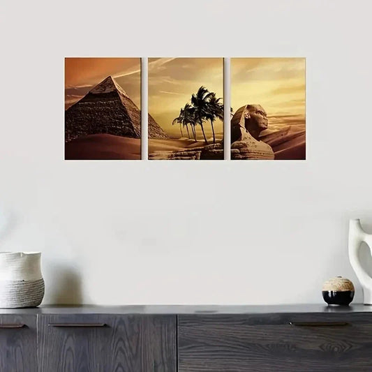 3pcs  Ancient Egypt Secrets  Metal Print Ready to Hang Art