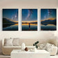3pcs A Person Standing on a Rock White Wolf Metal Print Ready to Hang Art