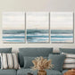 3pcs Abstract Watercolor Blue Ocean Wall Art Set Canvas Framed 40x60cm - High Quality Print 100% Australian Made Wall Canvas Ready to Hang