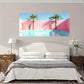 Swim Pool Palm Tree Wall Art Canvas Office Home Room Framed 120x60cm