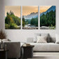 3pcs Scenic Mountain and Forest Metal Print Ready to Hang Art