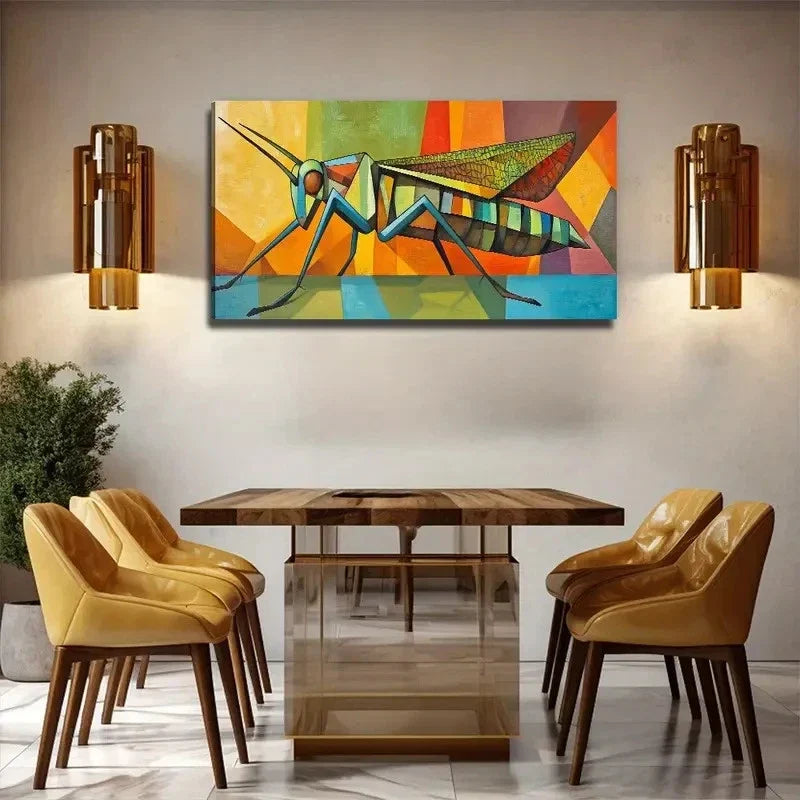 A Hero Locust Decor Wall Art Canvas Office Home Room Framed 80x45cm