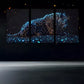 3pcs Beautiful Blue Leopard Canvas Framed 40x60cm - High Quality Print 100% Australian Made Wall Canvas Ready to Hang