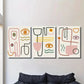 3pcs  Minimalist Line Drawings of Human Faces Wall Art Set Canvas Framed 40x60cm - High Quality Print 100% Australian Made Wall Canvas Ready to Hang