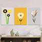 3pcs Modern Floral Abstract Flower Black Wall Art Set Canvas Framed 40x60cm - High Quality Print 100% Australian Made Wall Canvas Ready to Hang