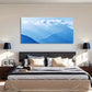 Mountain Under Cloudy Nature Wall Art Canvas Office Home Room Framed 120x60cm