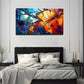 Vibrant Blue Orange & Red Wall Art Canvas Office Home Room Framed 80x45cm