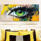 3pcs Vibrant Eye Stunning Green Yellow & White Metal Print Ready to Hang Art