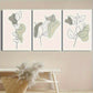 3pcs Bohemian Style, Beige And Sage Green Metal Print Ready to Hang Art