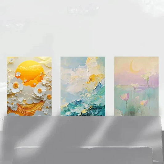 3pcs Brayers Decorative Paintings Metal Print Ready to Hang Art