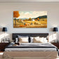 Pumpkins & Farmers Harvest Wall Art Canvas Office Home Room Framed 120x60cm