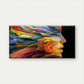 Abstract Face Colorful Female Wall Art Canvas Office Home Room Framed 80x45cm