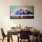 Vibrant Floral Bouquet Stone Wall Art canvas office home room framed 120x60cm