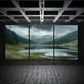 3pcs Scenic Mountain and Lake Landscape Metal Print Ready to Hang Art