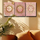 3pcs Sun and Stars Vibrant Pink Background Print Ready to Hang Art