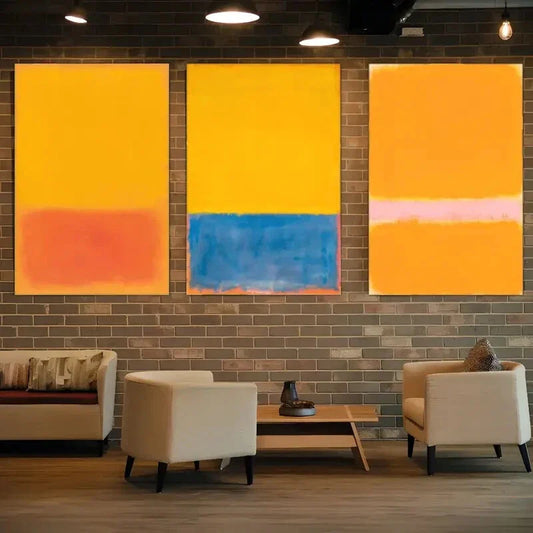 3pcs Modern Classic Abstract Ink Prints Metal Print Ready to Hang Art