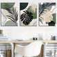 3pcs Modern and Fashionable Plant Leaf Metal Print Ready to Hang Art