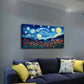 Blue and Yellow Starry Night Wall Art Canvas Office Home Room Framed 120x60cm