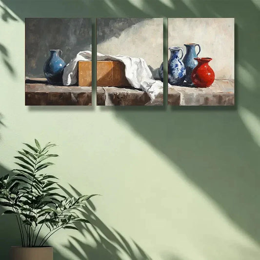 3pcs   Pot and kettle Coffee  Metal Print Ready to Hang Art