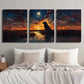 3pcs Colorful Abstract Animal Starry Night Dog Metal Print Ready to Hang Art
