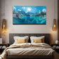 Mountains and Lush Greenery Wall Art canvas office home room framed 120x60cm