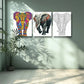 3pcs   Stylized elephant Animal Wall Art Set Canvas Framed 40x60cm -High Quality Print 100% Australian Made Wall Canvas Ready to Hang