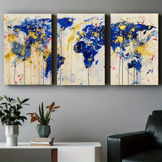 3pcs Modern Personalized Decorative Mural Metal Print Ready to Hang Art