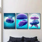3pcs ,Wonderful marine life decorative paintings, Metal Print Ready to Hang Art