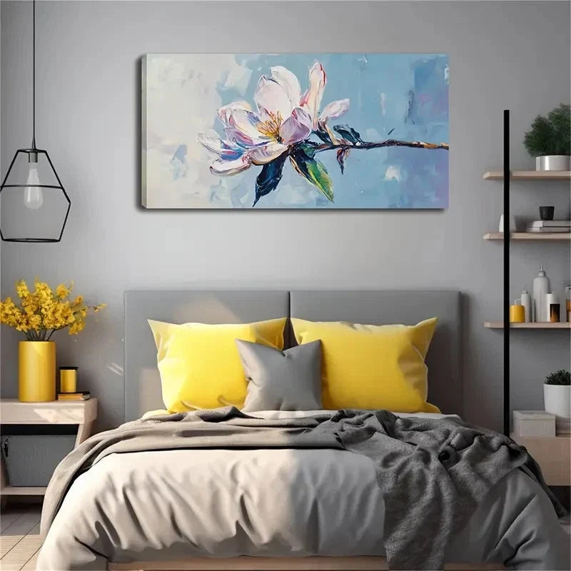 A Blooming Magnolia Subject Wall Art Canvas Office Home Room Framed 120x60cm