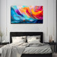 Vibrant Colorful Patterns Dorm Wall Art Canvas Office Home Room Framed 120x60cm